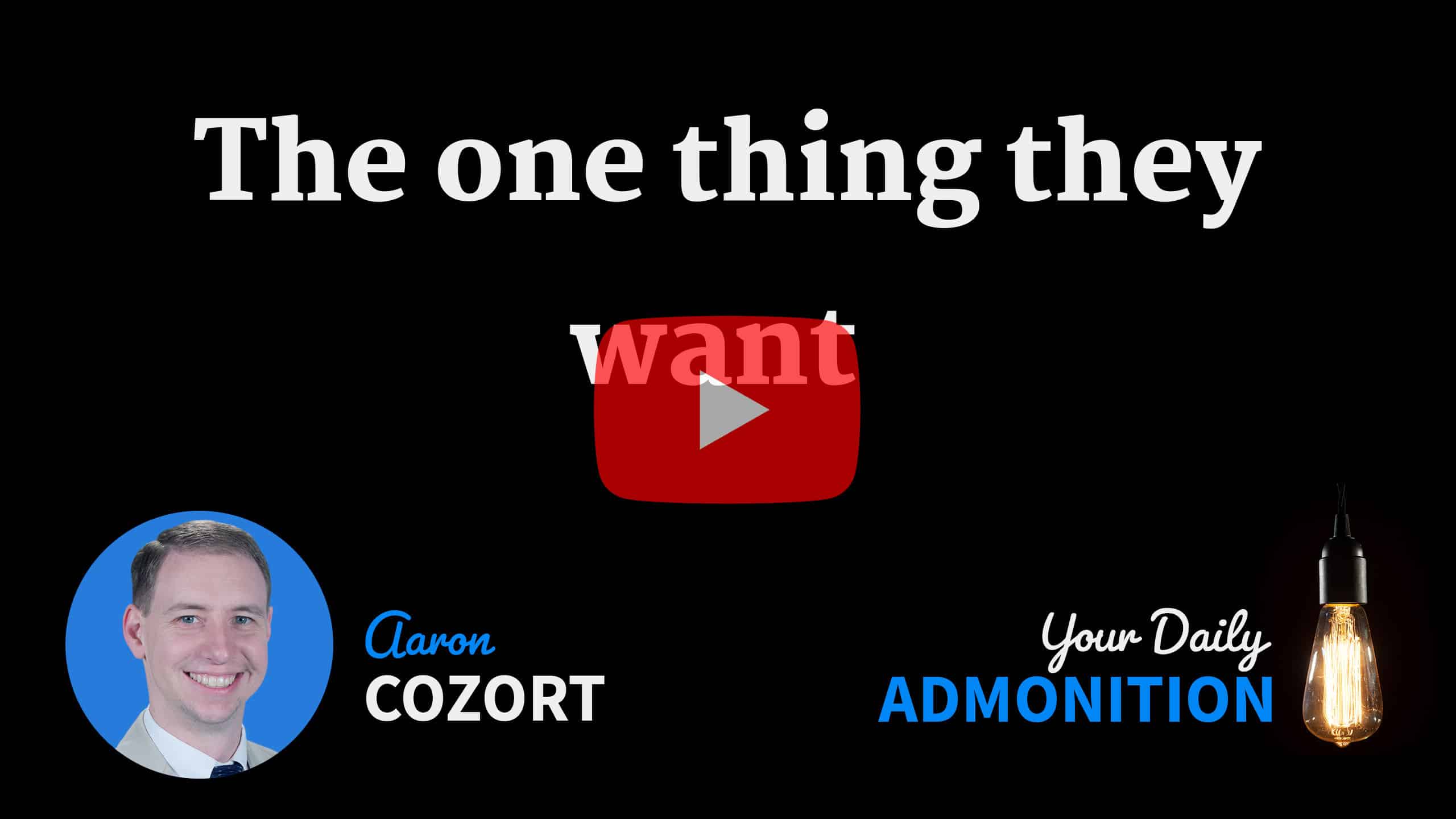Featured image for “The one thing they want  – ep 42”